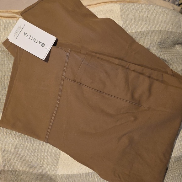 Athleta rustic beige XL salutation stash leggings tan brown Pockets - Picture 2 of 4